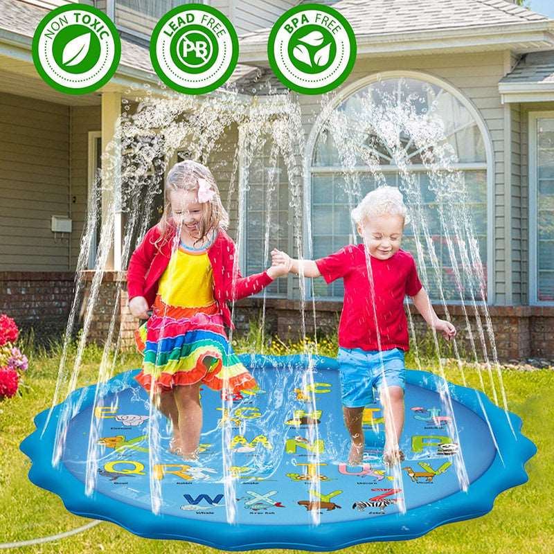 100/170 CM Children Pet Water Mat Summer Beach Inflatable Water Spray Pad Lawn Swimming Pool Mat Pet Sprinkler Outdoor Game Toy Doba